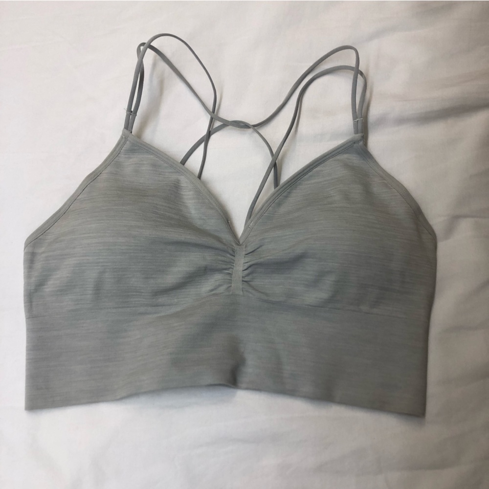 Hollister Gilly Hicks Gray Black Bralette Size M/L
